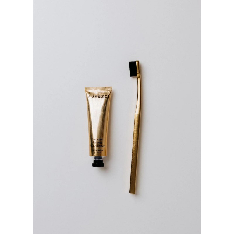 Aurezzi Travel Mini Gold Menthol Gold Diş Macunu 25ML Gold White Soft Diş Fırças İkili Travel Set